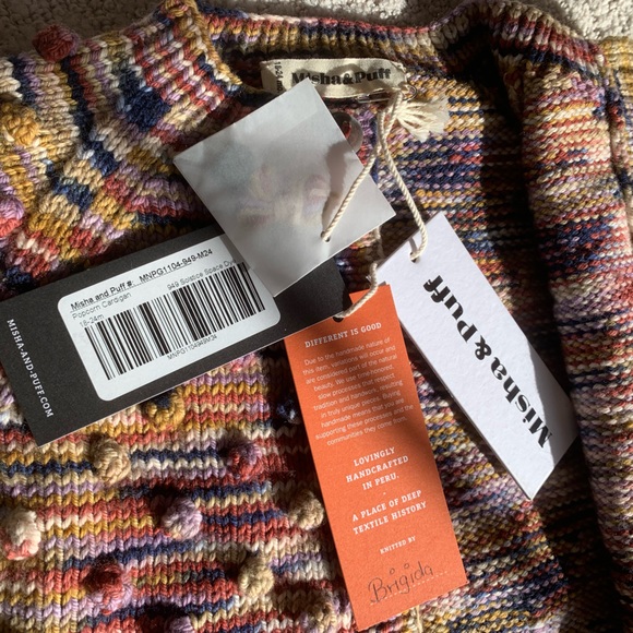 Misha & Puff | Popcorn Merino Wool Cardigan | Solstice Space Dye | 18-24M - Picture 3 of 6